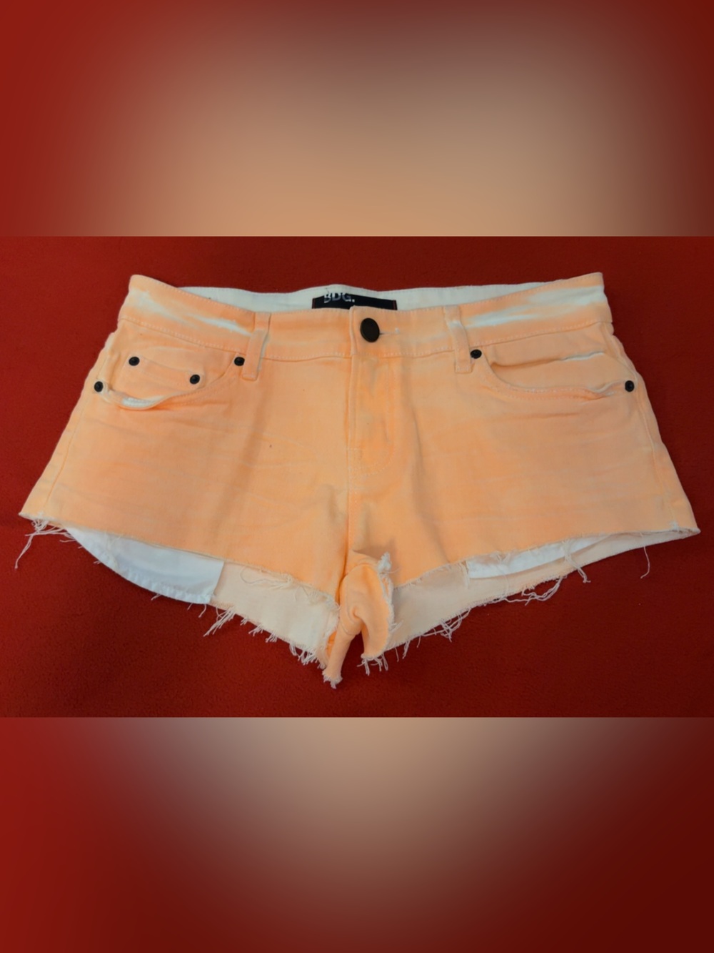DC Peach Distressed Denim Jean Shorts